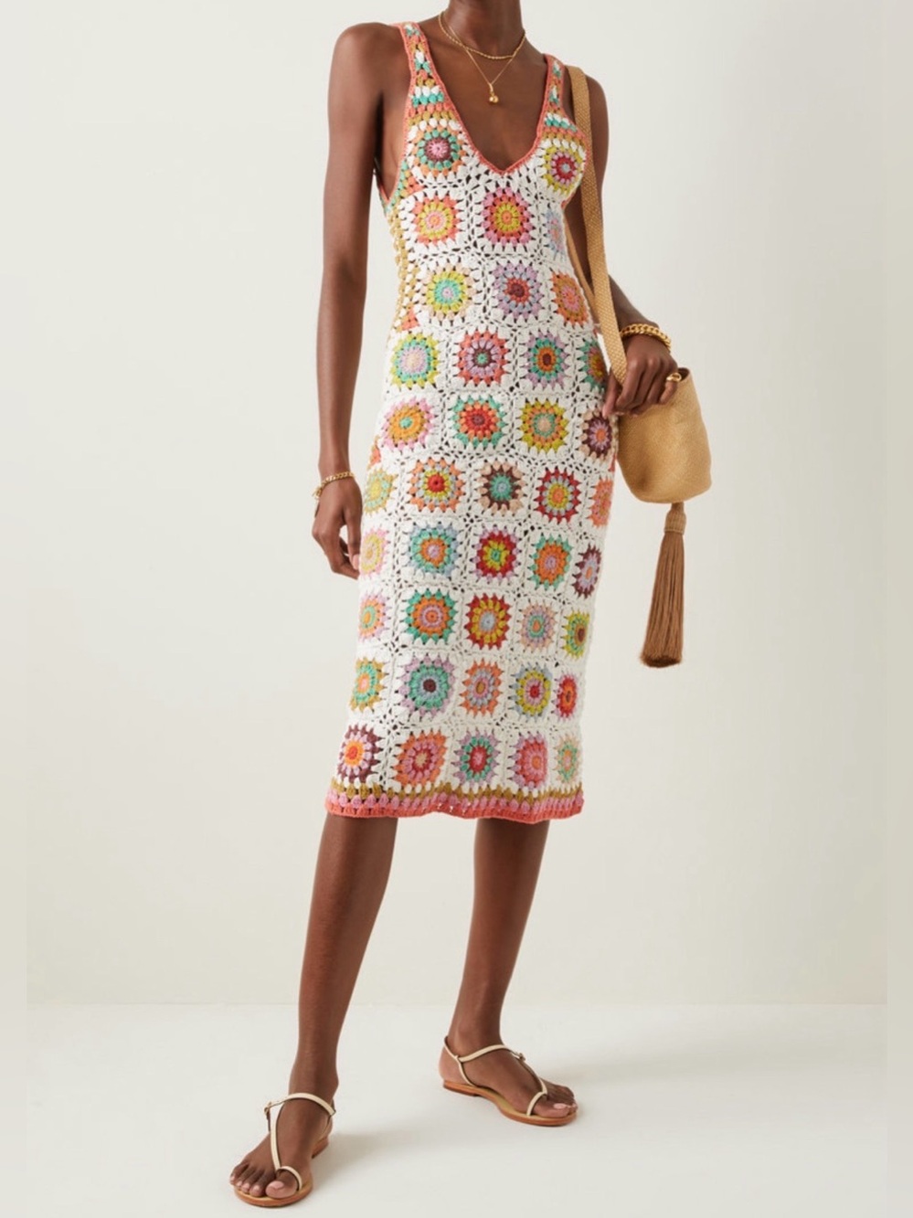 ALEMAIS - COTTON CROCHET DRESS